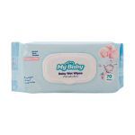 دستمال مرطوب کودک انواع پوست مای بی بی 70 عدد