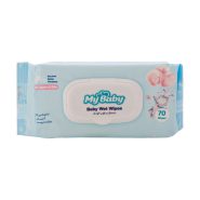 دستمال مرطوب کودک انواع پوست مای بی بی 70 عدد