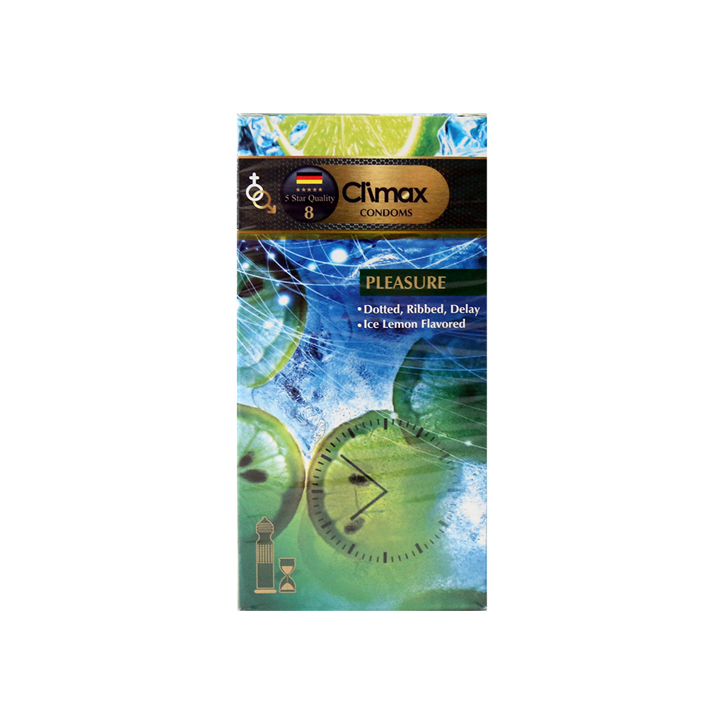 کاندوم خاردار شیاردار و تاخیری کلایمکس مدل Pleasure بسته ۱۲ عددی کاندوم خاردار شیاردار و تاخیری کلایمکس مدل Pleasure بسته ۱۲ عددی