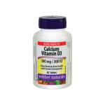 قرص کلسیم و ویتامین D3 وبر نچرالز ۶۰ عدد