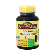 قرص کلسیم منیزیم روی + ویتامین D نیچرمید ۱۰۰ عدد