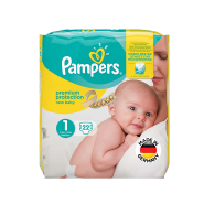 پوشک سایز ۱ پمپرز مدل Premium بسته ۲۲ عددی