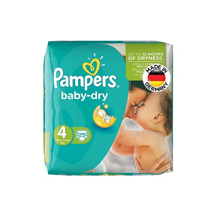 پوشک سایز ۴ پمپرز مدل baby dry بسته ۲۵ عددی پوشک سایز ۴ پمپرز مدل baby dry بسته ۲۵ عددی