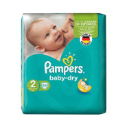 پوشک سایز ۲ پمپرز مدل Baby Dry بسته ۳۳ عددی