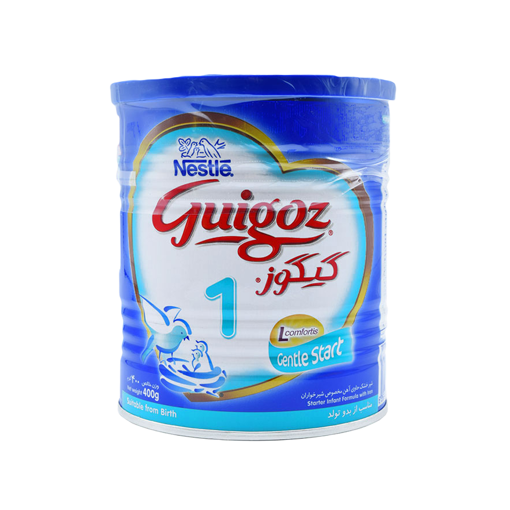 شیر خشک گیگوز ۱ نستله مناسب شیرخواران از بدو تولد تا ۶ ماهگی ۴۰۰ گرم شیر خشک گیگوز ۱ نستله مناسب شیرخواران از بدو تولد تا ۶ ماهگی ۴۰۰ گرم