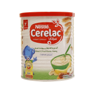 سرلاک گندم و تکه های میوه با عسل به همراه شیر نستله مناسب کودکان از ۱۲ ماهگی ۴۰۰ گرم