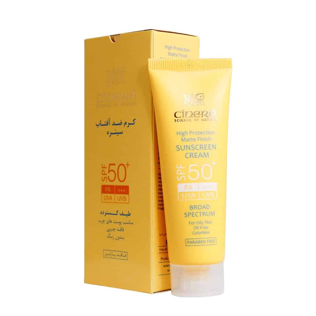 1015 کرم ضد آفتاب +SPF50 سینره فاقد چربی بی رنگ 50 میلی لیتر - Image 1
