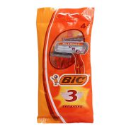 خود تراش 3 لبه بیک مناسب پوست های حساس 4 عدد