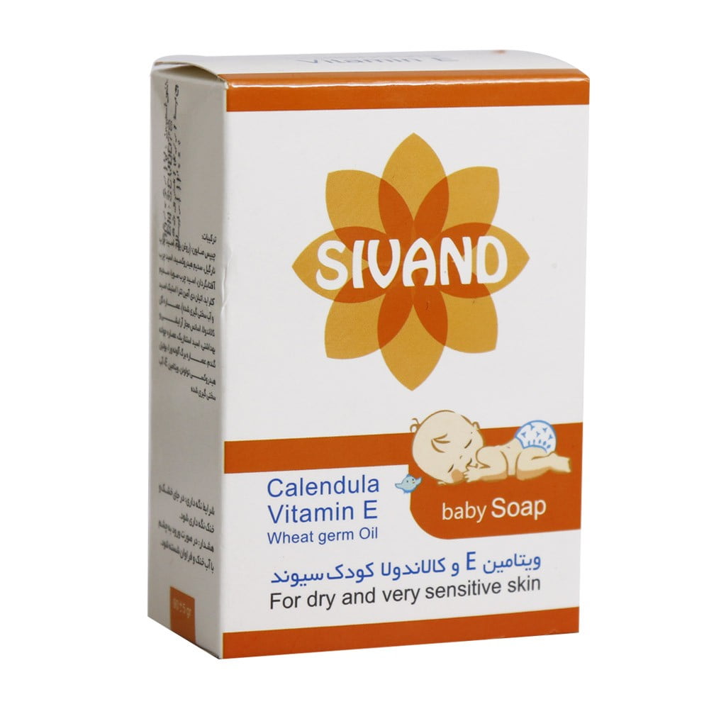 صابون بچه سیوند حاوی ویتامین E و کالاندولا ۹۰ گرم صابون بچه سیوند حاوی ویتامین E و کالاندولا ۹۰ گرم