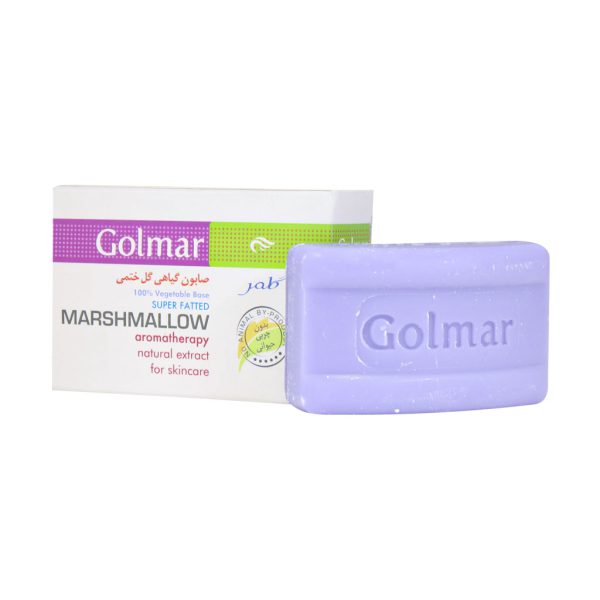 صابون گیاهی گل ختمی گلمر نرم و لطیف کننده پوست 90 گرم