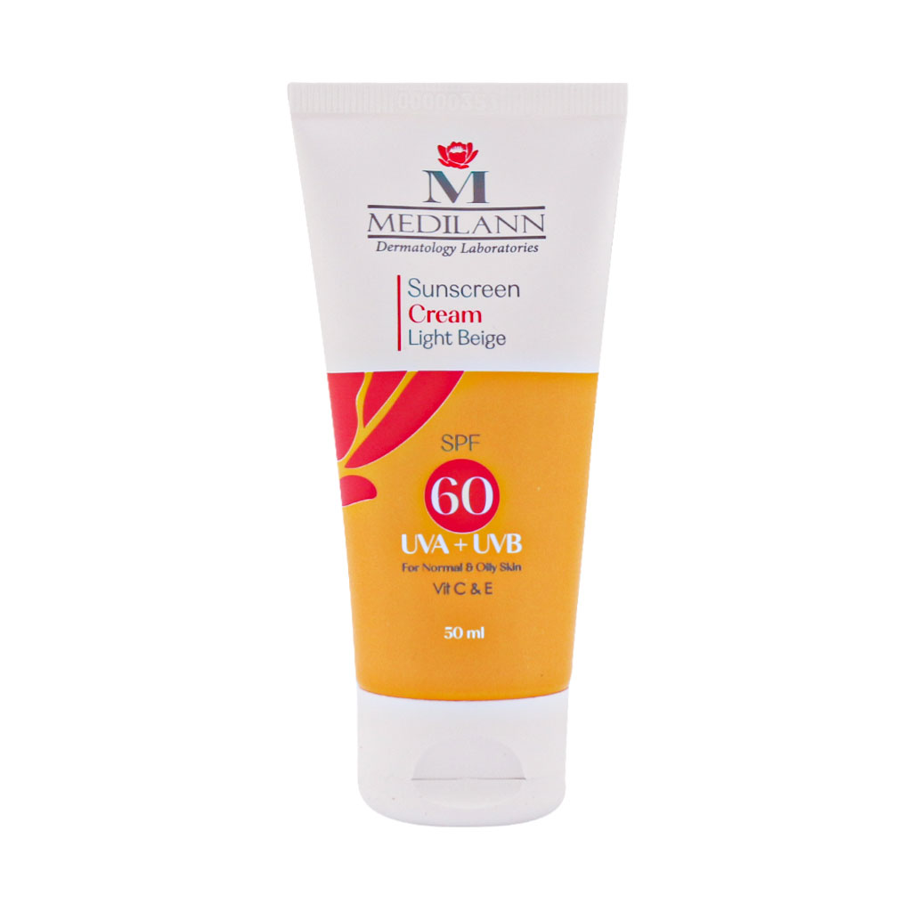 کرم ضد آفتاب رنگی SPF60 مدیلن مناسب پوست های چرب و معمولی ۵۰ میلی لیتر کرم ضد آفتاب رنگی SPF60 مدیلن مناسب پوست های چرب و معمولی ۵۰ میلی لیتر