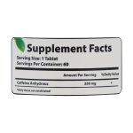 قرص کافئین 200 میلی گرم نورم لایف 60 عدد