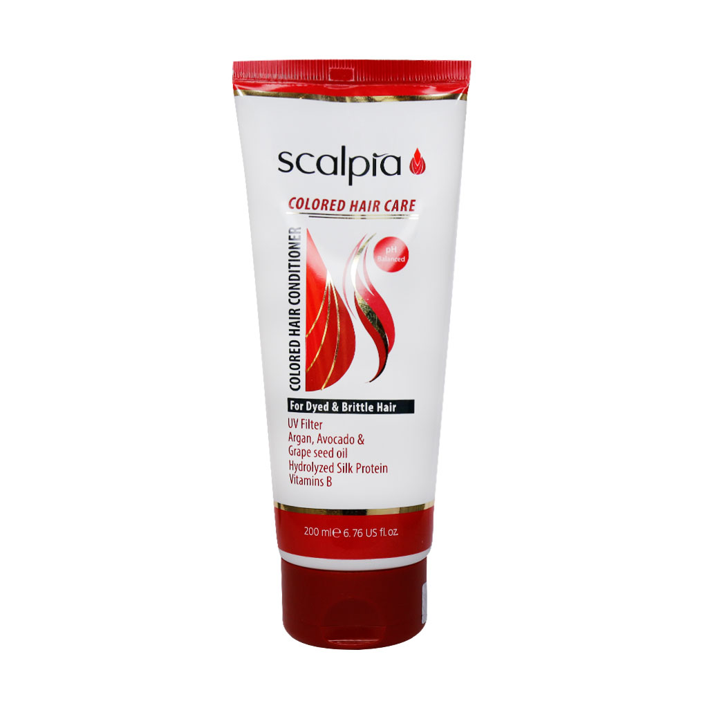 نرم کننده موی سر بانوان مخصوص موهای رنگ شده اسکالپیا 200 میلی لیتر نرم کننده موی سر بانوان مخصوص موهای رنگ شده اسکالپیا 200 میلی لیتر