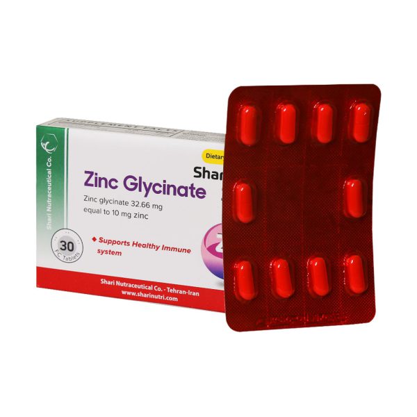 قرص زینک گلایسینات 10 شاری 30 عدد
