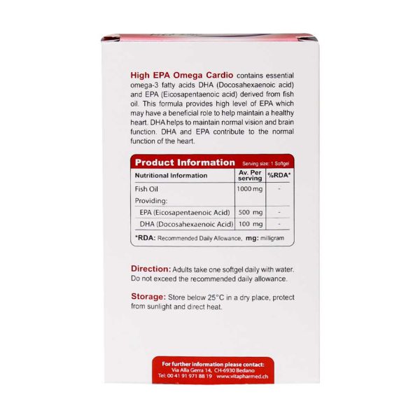 کپسول نرم ژلاتینی امگا 3 High EPA ویواتیون 30 عدد