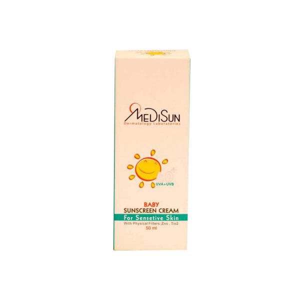 کرم ضد آفتاب کودک مدیسان +SPF40 مناسب پوست حساس 50 میلی لیتر