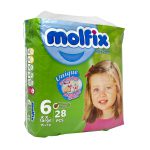 پوشک مولفیکس سایز ۶ خیلی خیلی بزرگ مخصوص کودکان بالای ۱۵ کیلوگرم