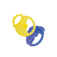 دندان گیر۲ تایی سیلیکونی چیکو طرح میوه کد ۰۲۵۷۸ مناسب نوزادان بالای ۲ ماه