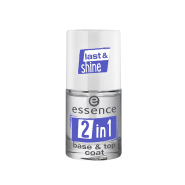 تاپ کت و لاک پایه دو کاره اسنس مدل Last & Shine