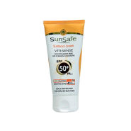 کرم ضد آفتاب رنگی سان سیف +SPF50 فاقد جاذب های شیمیایی مناسب پوست حساس ۵۰ میلی لیتر