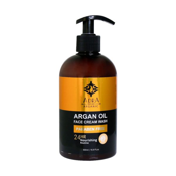 ژل شستشوی صورت کرمی روغن آرگان آدرا 500 میلی لیتر