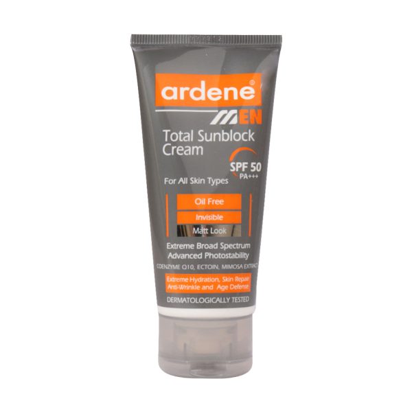 کرم ضد آفتاب آقایان SPF50 آردن مناسب انواع پوست 50 میلی لیتر