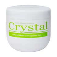 ماسک مو تثبیت کننده رنگ بدون آبکشی کریستال مناسب موهای خشک آسیب دیده 500 میلی لیتر