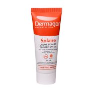 کرم ضد آفتاب SPF 50+ رنگی فاقد چربی 3 در 1 درماگور 40 میلی لیتر