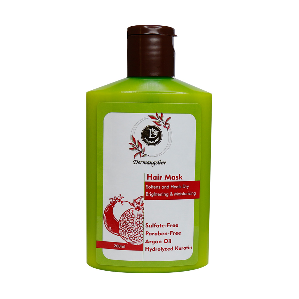 ماسک مو مناسب موهای آسیب دیده و رنگ شده درم انجلین 200 میلی لیتر ماسک مو مناسب موهای آسیب دیده و رنگ شده درم انجلین 200 میلی لیتر