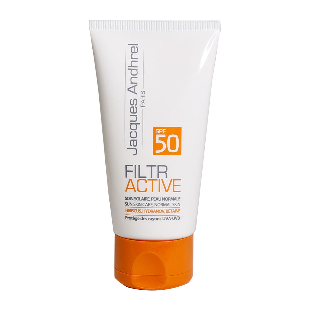 کرم ضد آفتاب بی رنگ SPF50 ژاک آندرل پاریس مدل فیلتر اکتیو مناسب پوست معمولی 50 میلی لیتر کرم ضد آفتاب بی رنگ SPF50 ژاک آندرل پاریس مدل فیلتر اکتیو مناسب پوست معمولی 50 میلی لیتر