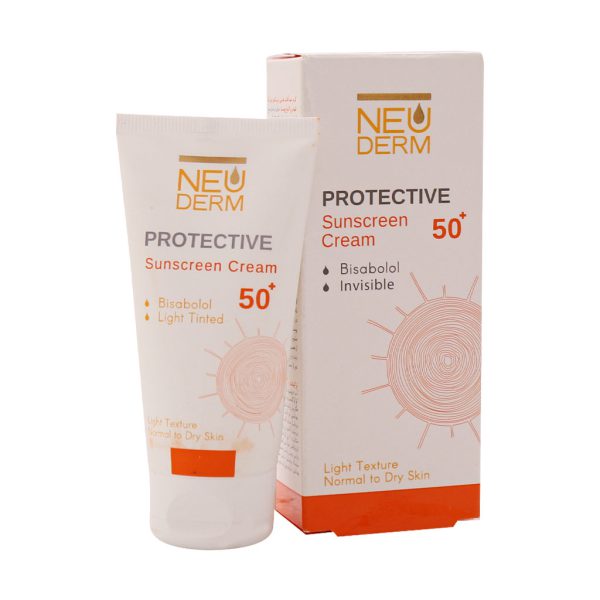 کرم ضد آفتاب نئودرم⁺SPF50 مدل پروتکتیو مناسب پوست های معمولی و خشک ۵۰ میلی لیتر