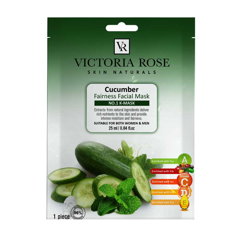 ماسک ورقه ای صورت خیار و نعناع ویکتوریا رز 25 گرم ماسک ورقه ای صورت خیار و نعناع ویکتوریا رز 25 گرم