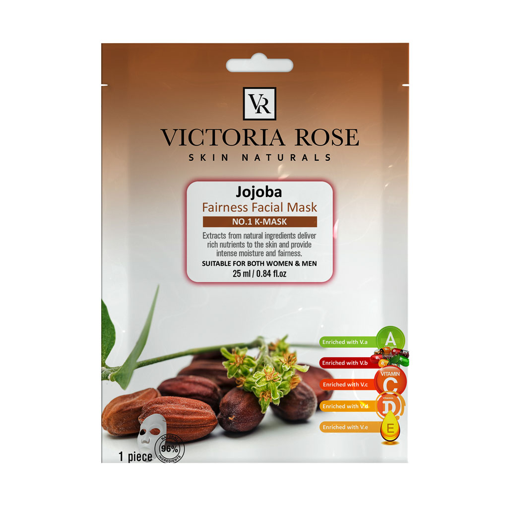 ماسک ورقه ای صورت جوجوبا ویکتوریا رز 25 گرم ماسک ورقه ای صورت جوجوبا ویکتوریا رز 25 گرم