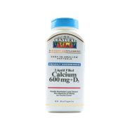 کپسول ژلاتینی نرم کلسیم لیکوئید ۶۰۰ و د3 ۲۱ سنتری ۶۰ عدد