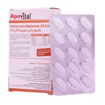 قرص کلسیم پلاس منیزیم ویتامین D3 و K2 آپوویتال 30 عدد