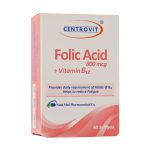 سافت ژل فولیک اسید پلاس ویتامین B12 سنتروویت 60 عدد