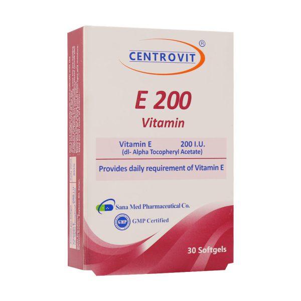 سافت ژل ویتامین E 200 واحد سنتروویت 30 عدد