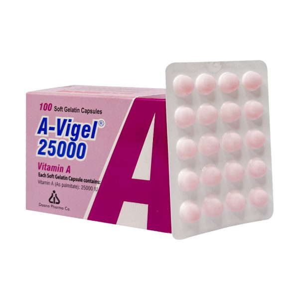 کپسول ژلاتینی آویژل 25000 واحد دانا 100 عدد