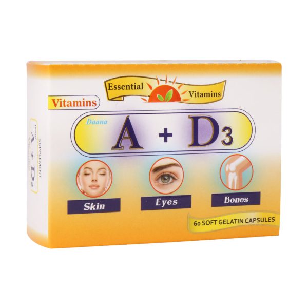 سافت ژل ویتامین A و D3 دانا 60 عدد