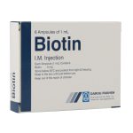 آمپول بیوتین 5 میلی گرم داروپخش 6 عدد
