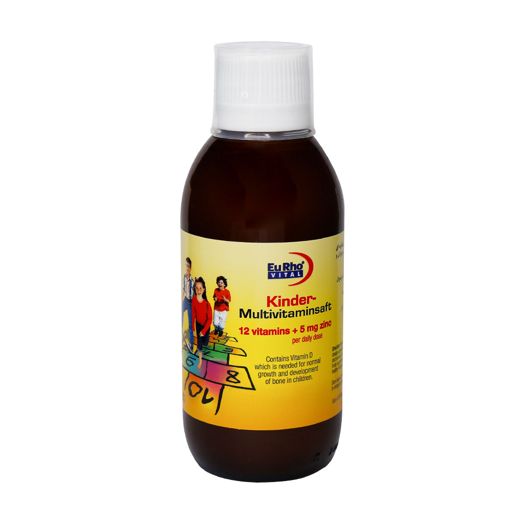 شربت کیندر مولتی ویتامین یوروویتال ۲۰۰ میلی لیتر شربت کیندر مولتی ویتامین یوروویتال ۲۰۰ میلی لیتر