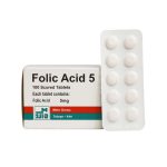 قرص فولیک اسید 5 مهر دارو 100 عدد