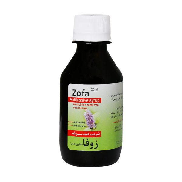 شربت ضد سرفه زوفا نیاک حاوی عسل 120 میلی لیتر