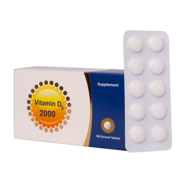 قرص ویتامین D3 2000 واحد شهر دارو 100 عدد
