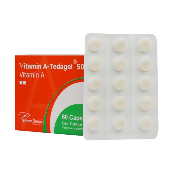 کپسول ویتامین آ تداژل 50000 واحد تهران دارو 60 عدد