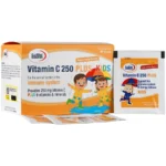 ساشه ویتامین C 250 میلی گرم پلاس کیدز یوروویتال 30 عدد