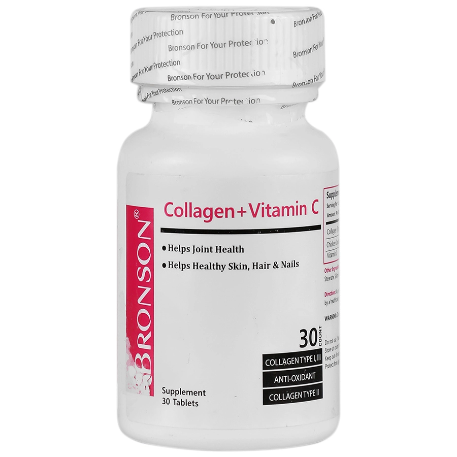 Collagen Plus Vitamin C1 Bronson Collagen + Vitamin C -30 Tabs