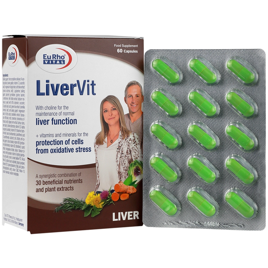 Liver Vit1 کپسول لیور ویت یوروویتال 60 عددی - Image 1