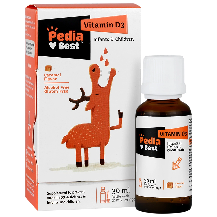 Vitamin D3 Caramel1 Pediabest Vitamin D3 Drops 1000 Units 30 ml