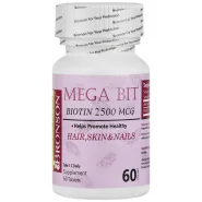 Bronson Biotin Mega Bit 2500 Mcg 60 Capsules